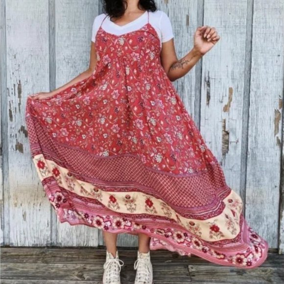 Spell Dresses & Skirts - Spell & The Gypsy Collective Portobello Road Strappy Maxi Dress Wine Large NWT